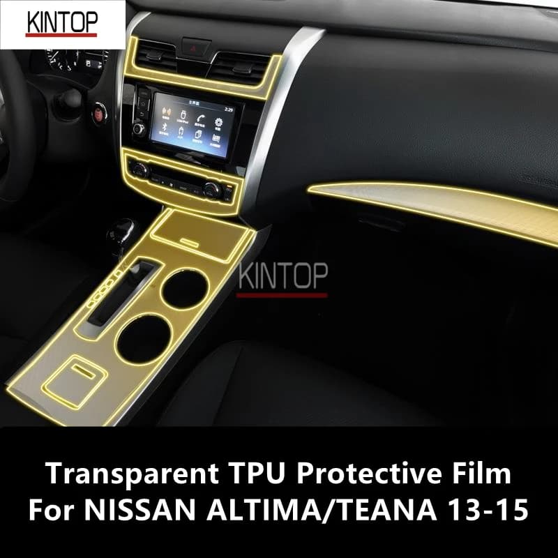 For NISSAN ALTIMA/TEANA 13-15 Car Interior Center Console Transparent TPU Protective Film Anti-scratch Repair Film Accessories