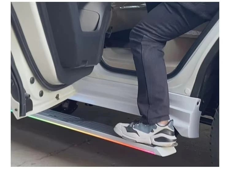 Aluminum Alloy Electric Side Step for Toyota Land Cruiser 300 Power Running Board LC300 Foot Board Step with Side Skirt