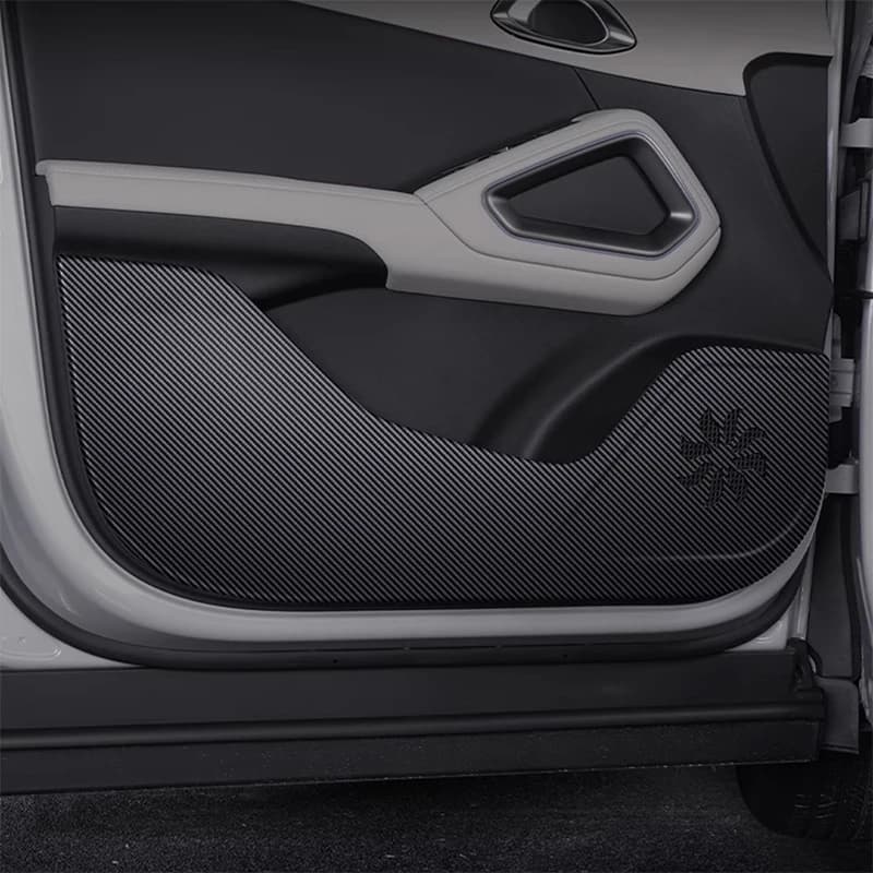 For BYD ATTO 2 2025 2026 2027 Car Door Anti Kick Pad Carbon Fiber Leather Texture Anti Dirt Protective Sticker Auto Accessories
