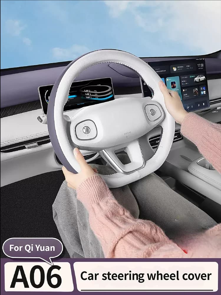 For Changan Qiyuan Nevo A06 2026 2027 Liquid silicone steering wheel cover for all seasons sweat resistant and slip resistant