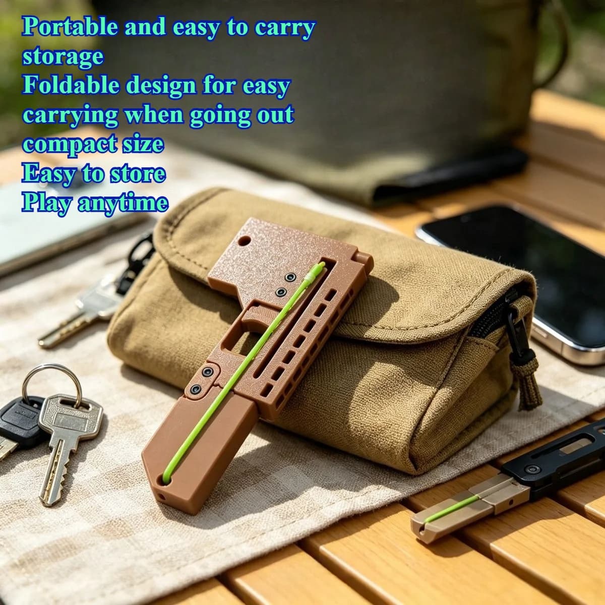 3D printed EDC enhanced version foldable card style slingshot outdoor toy