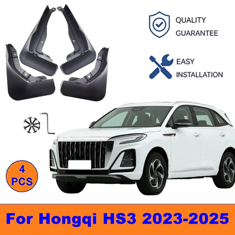 4Pcs Mud Flaps For Hongqi HS3 2023-2025 - Splash Guards Front & Rear Wheel Fender Mudguards Car Exterior Protection Accessories
