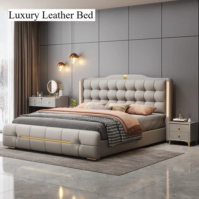 180x200cm Luxury Bed Headboard No Matress Double Wooden Beds Bedroom Storage Space Muebles Para El Hogar Home Accessories