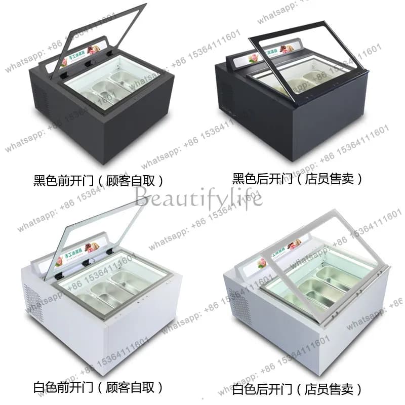 Desktop commercial ice cream freezer display stand counter