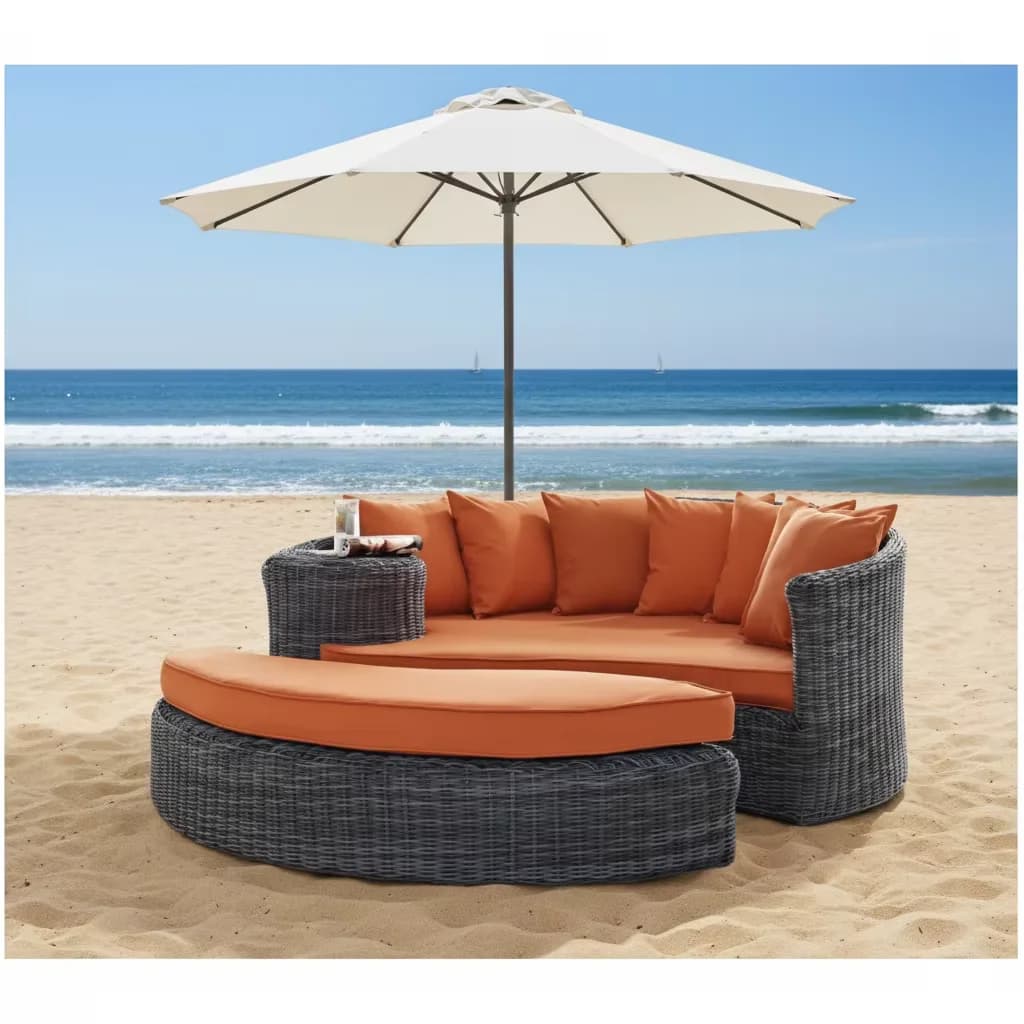 # Hand Woven Outdoor Leisure Garden Chaise Sofa Bed