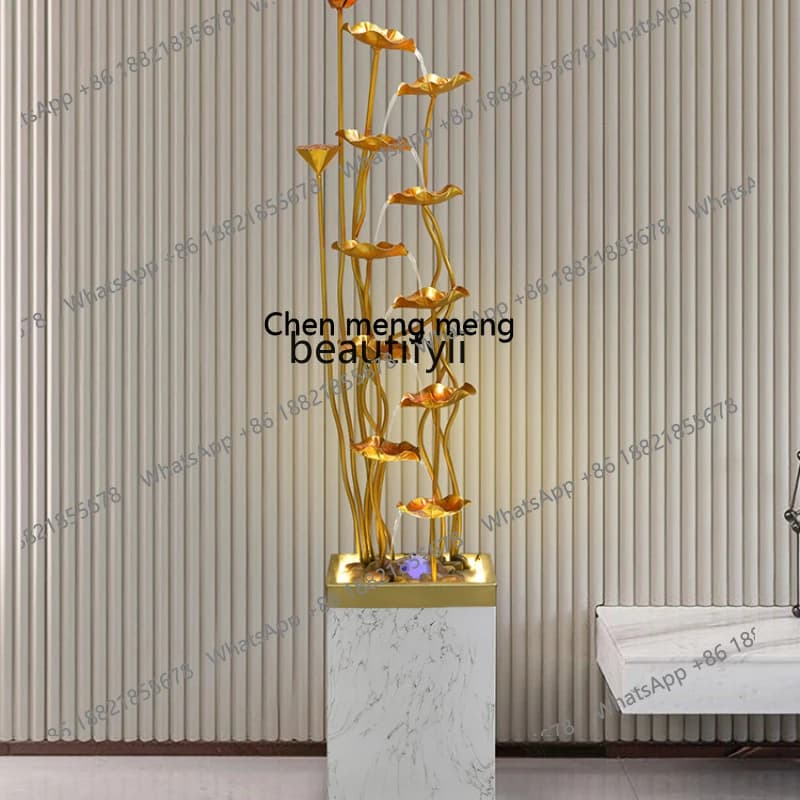 Nordic Modern Light Luxury Corner Circulating Water Landscape TV Cabinet Fountain Floor Living Room Entrance Creative Ornaments