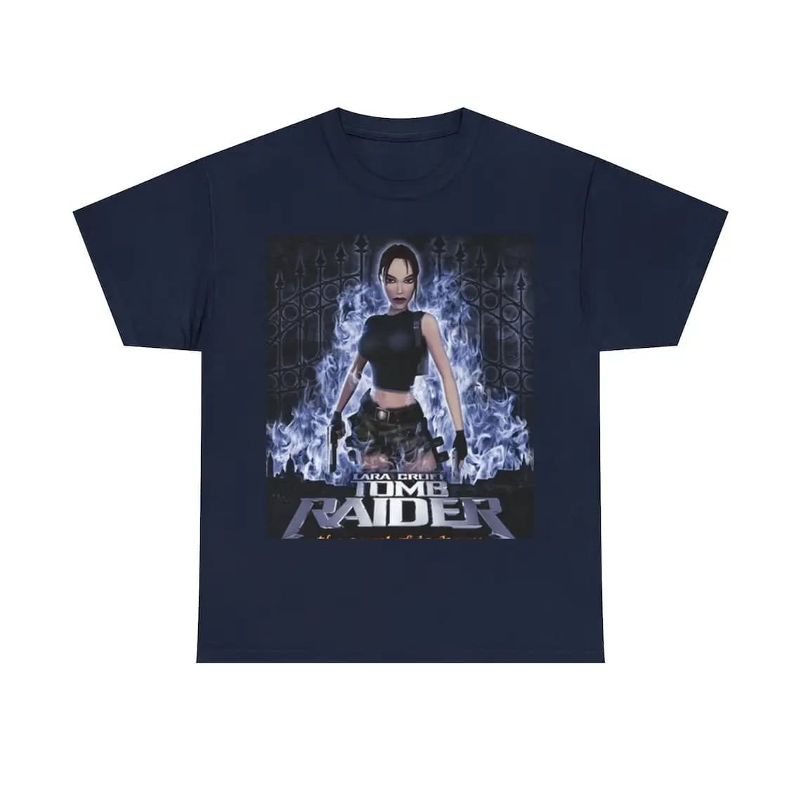 Retro Video game Tomb Raider Angel of Darkness Lara Croft Gift t shirt for gamer 1212 Short Sleeve Graphic Clothes US Size Tee