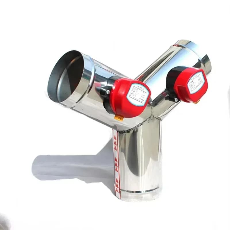 Electric branch 3-way stainless steel air conditioning damper for ventilation duct duct duct valve