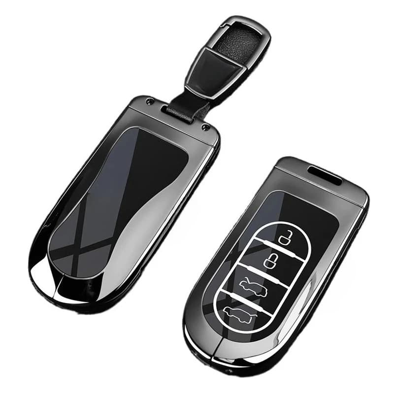 Premium Zinc Alloy Key Cover Case for Smart #5 (2024-2025) - Protective Key Fob Shell Key Bag Chain
