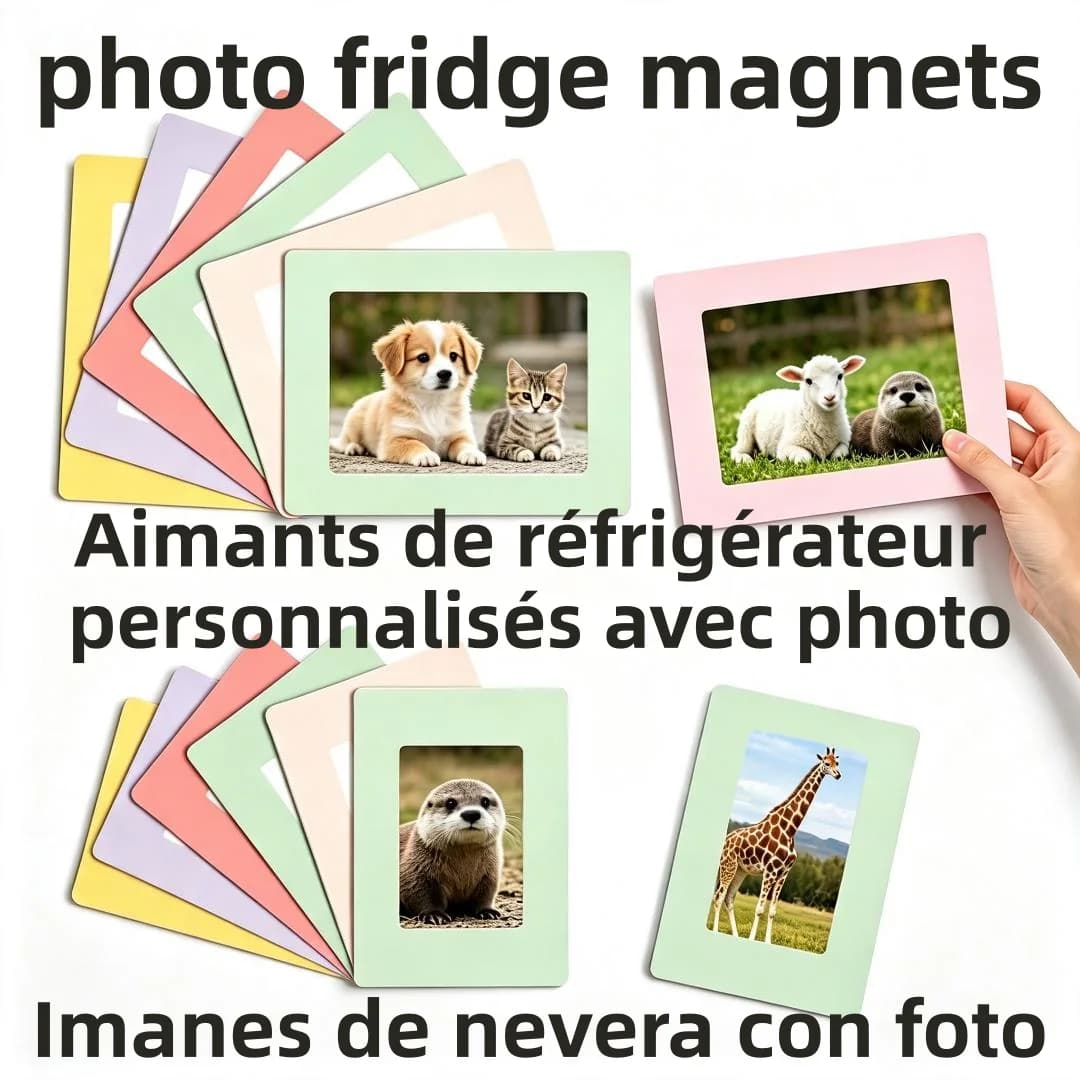 Customizable PVC Photo Fridge Magnet Soft Magnetic Picture Frame Refrigerator Photo Display Holder Home Decoration