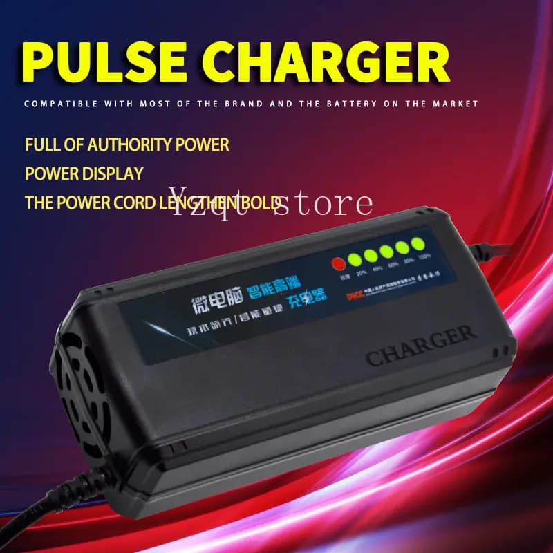 110V wide voltage foreign trade cross-border e-commerce direct supply 48V12AH60V20AH72 electric vehicle battery charger