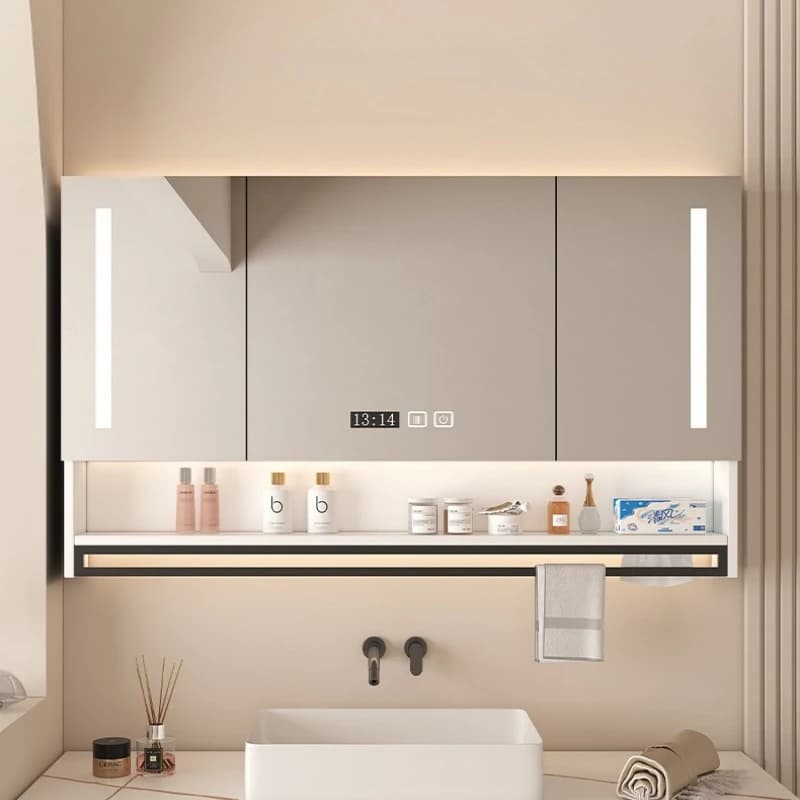 Smart Wall-mounted bathroom cabinet Anti-fog suspended multipurpose storage cabinet modern тумба в вануую комнату room furniture