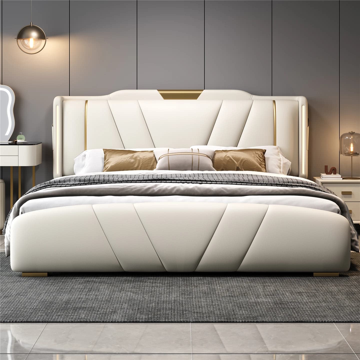 White Classic Beds Princess European Designer Comfortable Aesthetics Fashionable Beds Wedding Luxury Wood Cama Casal Furniture