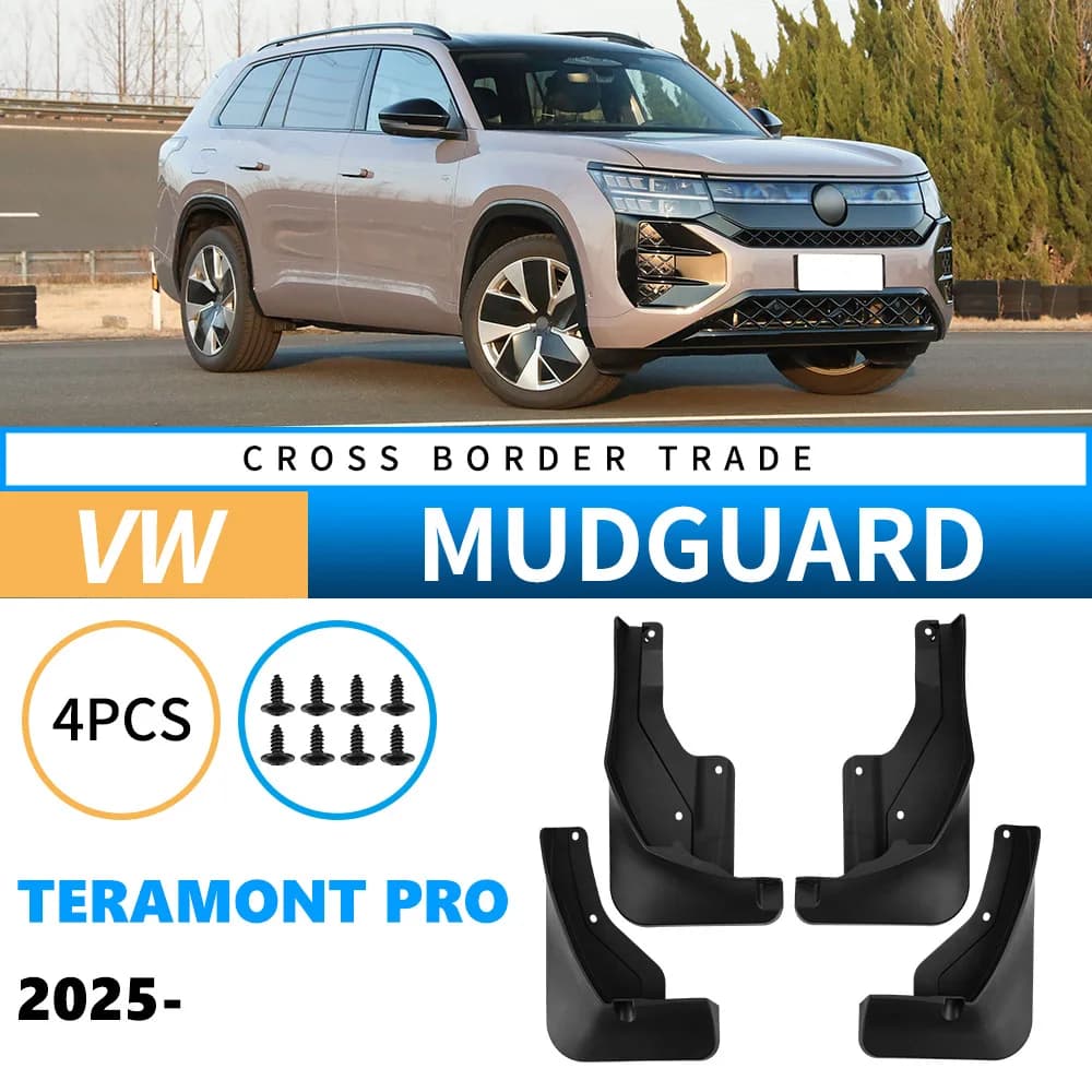 Auto Car Mud Flaps Splash Guards Fender for Volkswagen Teramont Pro 2025 Anti Collision Sturdy Accessories