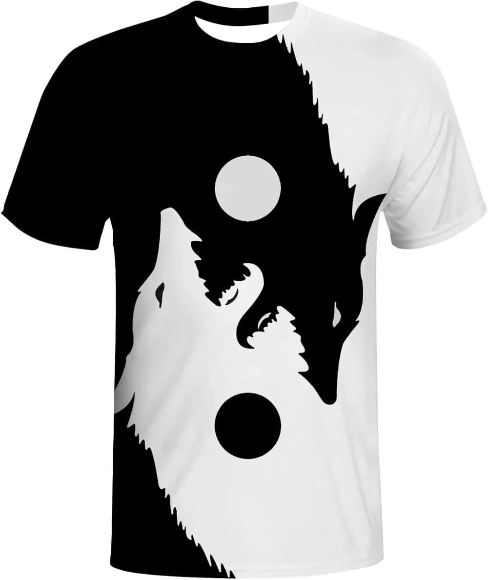 Black Rainbow Paint T-Shirts for Men Boys 3D Printed T-Shirts Short Sleeve Graphic Tees Shirt