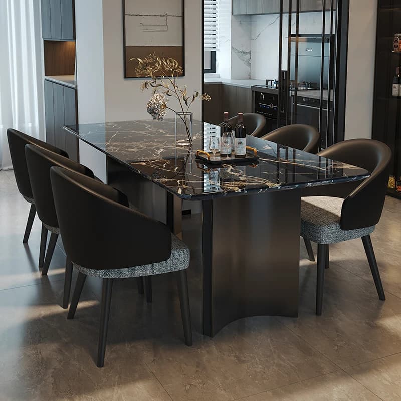 Japanese Decoration Dining Tables Square Design Black Space Saving Dining Tables Kitchen Modern Mesas Comedor Home Furniture