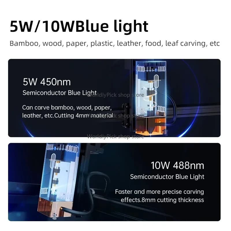 Engraver D5 pro 5/10W Engraving Cutting Machine - DIY Big Size for Wood Metal Stone Paper with PC APP Control