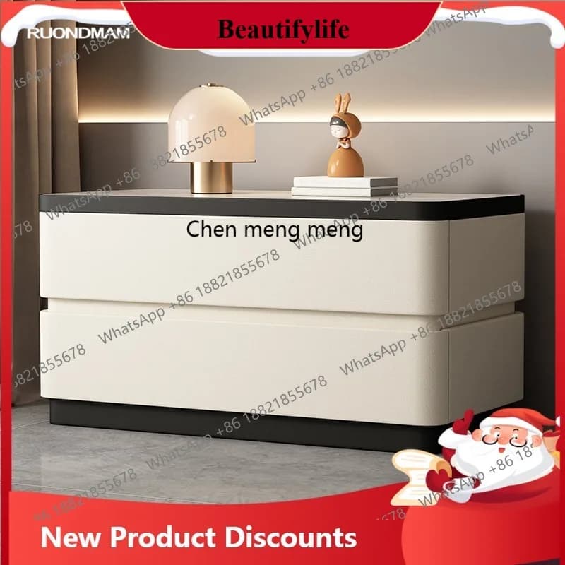 D178 d06 Large Apartment Simple Modern Light Luxury Style High-End Feel Home Bedroom Solid Wood Wide Storage Cabinet
