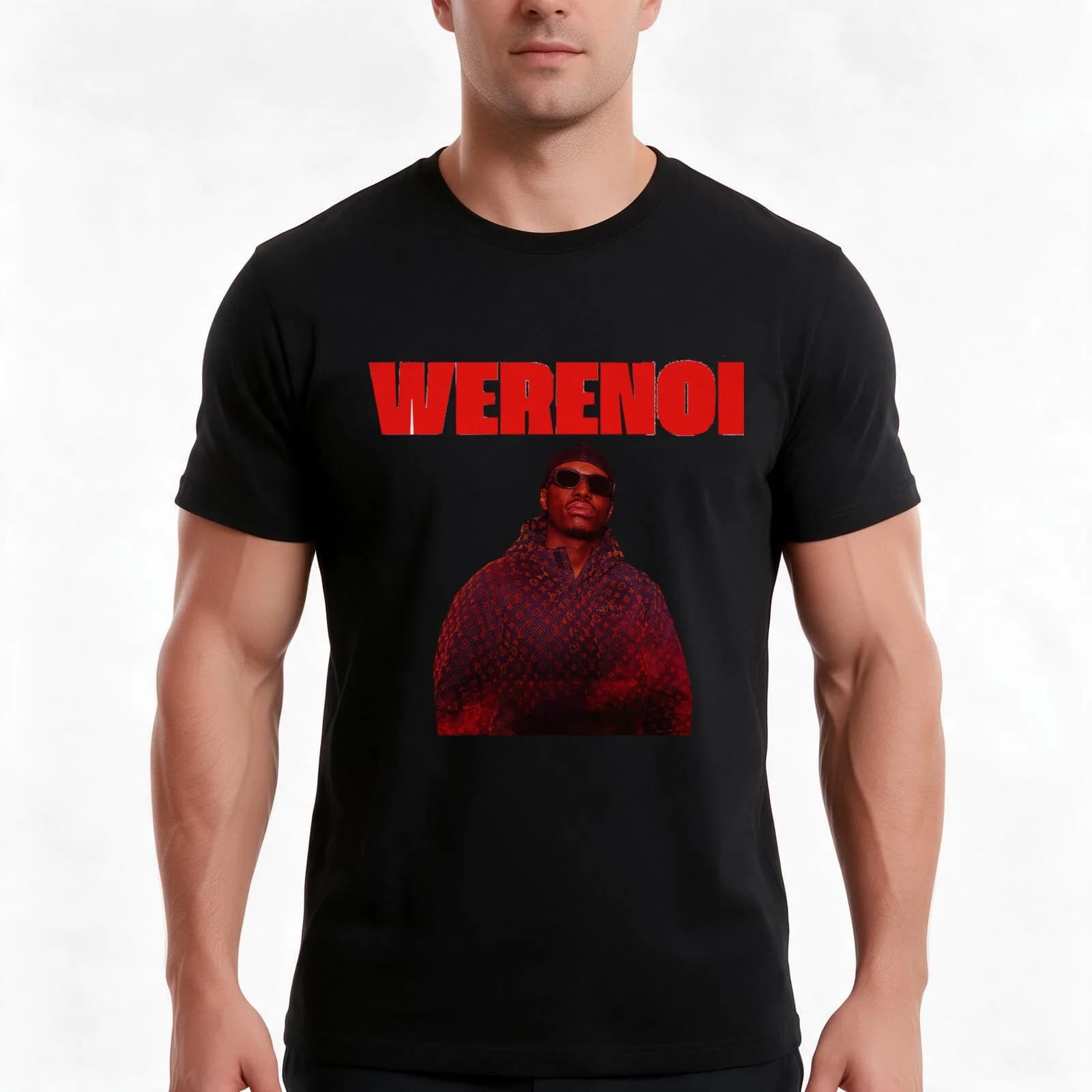 Werenoi Telegram T-Shirt, Summer Casual Cotton Tee, Oversized Streetwear Tops, Vintage Graphic Print, Loose Fit Short Sleeve