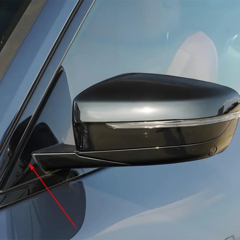 new Black Front Window Triangle Trim Plate Side Mirror Garnish Cover Panel Mirror Base Holder for BMW 4 Series F33 2014-2018