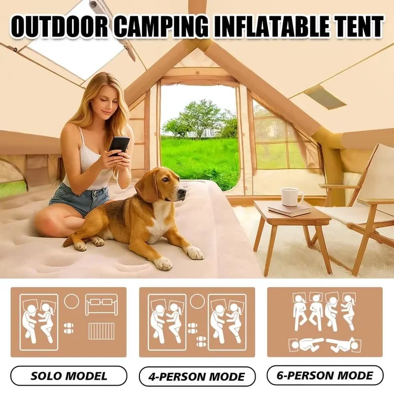 Hot Selling Air Camping Outdoor Tourus Inflatable Tent for Campsite Waterproof Windproof Easy Setup