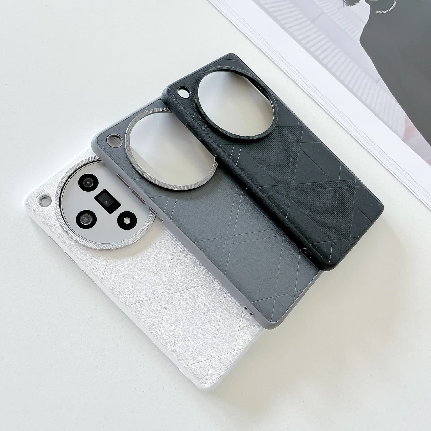 Luxury Prismatic Leather Metal Camera Case For OPPO Find X7 Ultra X8Ultra X8 Pro, Anti-Scratch Slim Matte Hard Phone Cover Funda