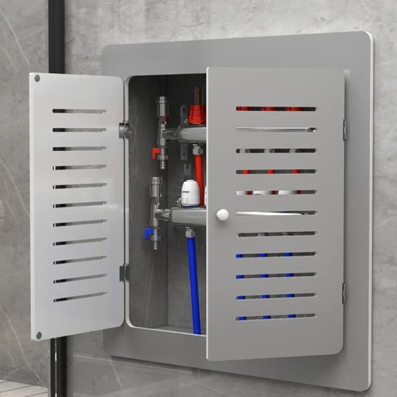 Underfloor heating manifold cover no-drill wall mount cover radiator decoration