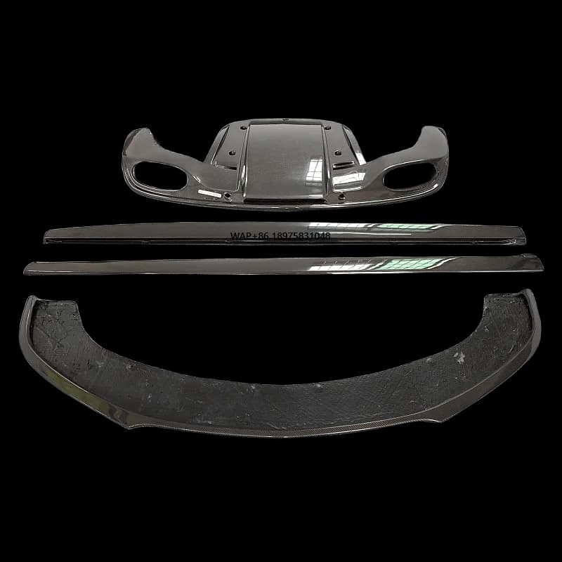 12-14 for 4.0 V8 S Style Body Parts Upgraded Carbon Fiber Front Lip Side Skirts Rear Diffuser