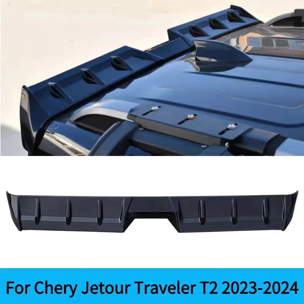 For 2023-2024 Chery Jetour Traveller T2  Bright Black ABS Tail Wing Spoiler Auto Exterior Rear Decoration Part