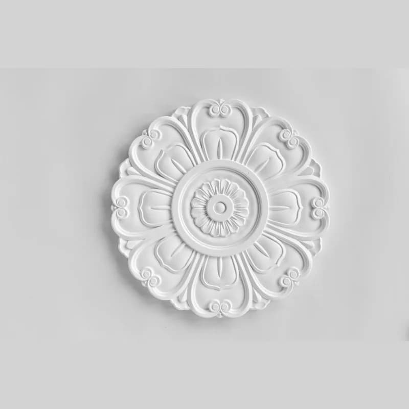 JM7015 Light Luxury French Style PU Ceiling Medallion, Decorative Ceiling Rose