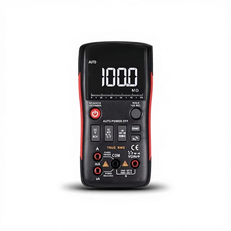 Counting high-precision three-display self/manual push-button multimeter