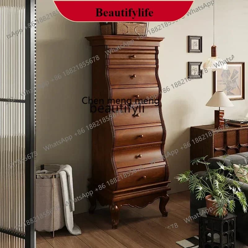 G153 new Medieval solid wood drawers chest cabinets living room wall storage cabinets bedroom decorative storage cabinets