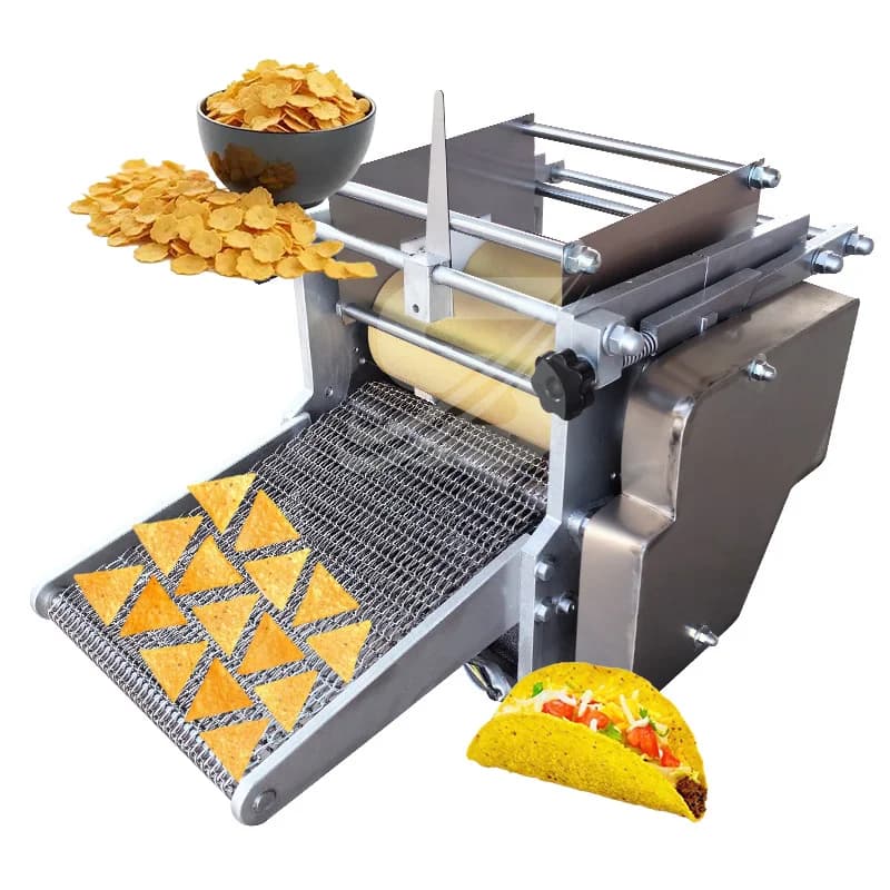 Full Automatic Industrial Flour Corn Mexican Tortilla Machine Tortilla Press Machine 35 Tortilla Potato Chips Machine