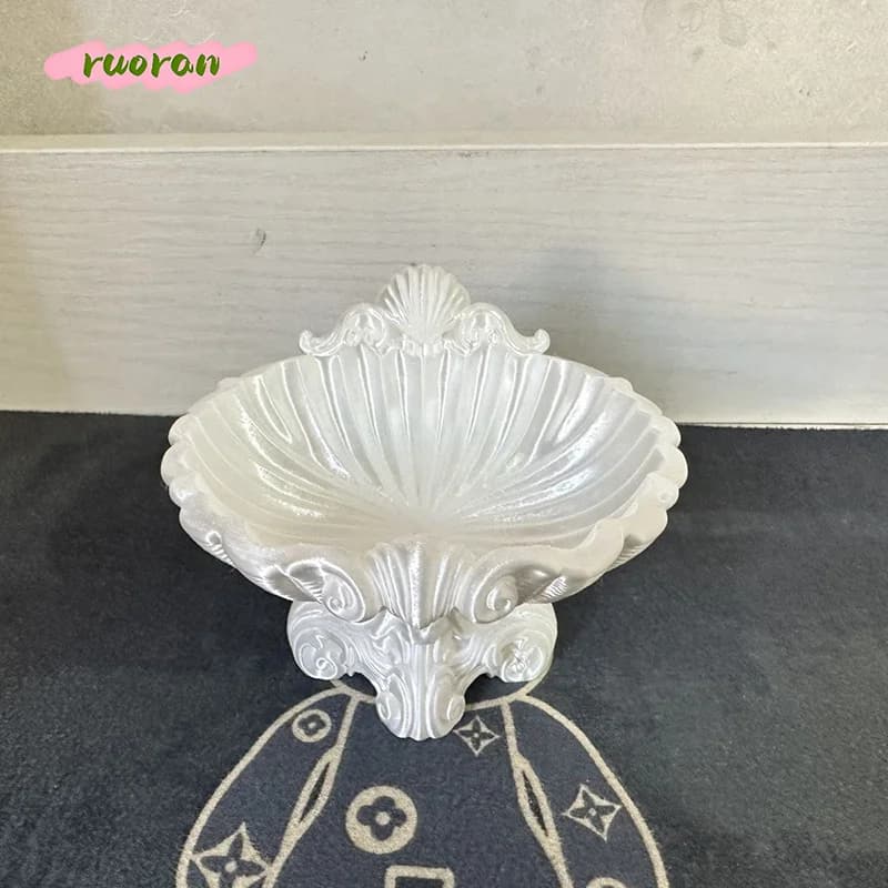 3D Printed Conch Shell Tray Vintage Artistic Instagram Style Entryway Decor Jewelry Storage European Display Ornament Tabletop