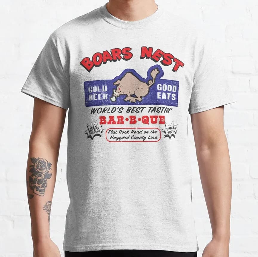 The Boars Nest 80s Retro movie Gift t shirt The Dukes Of Hazzard Graphic clothes All size Tops 100% cotton print tee S-6XL