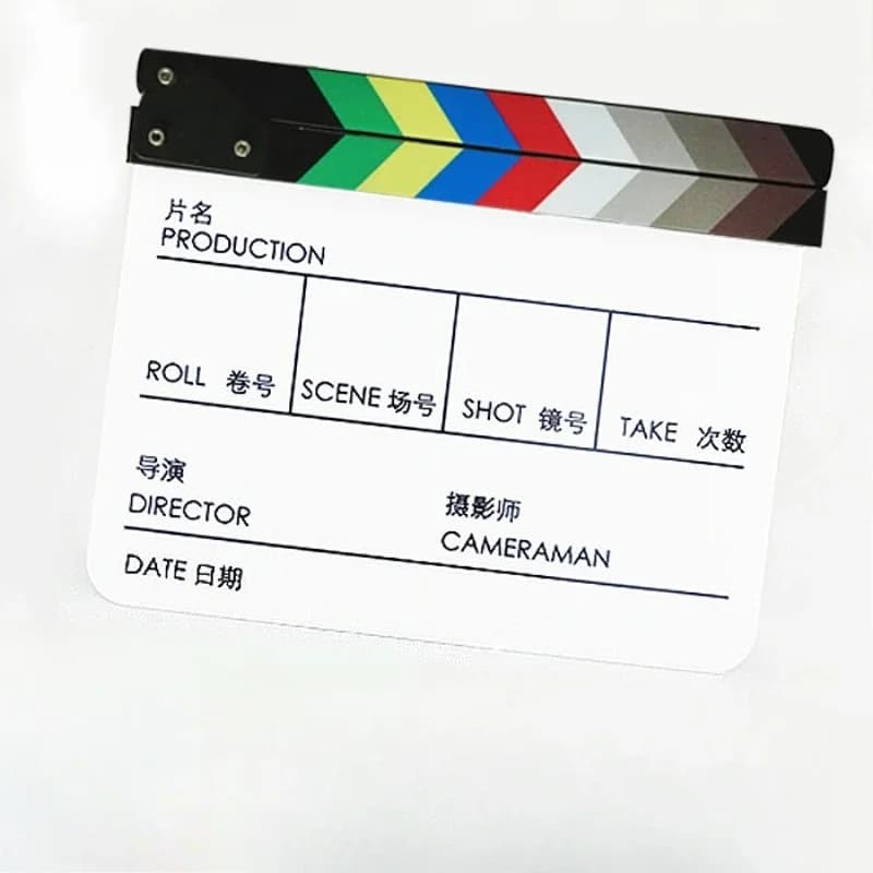 Acrylic film board, color black and white director board, shooting props