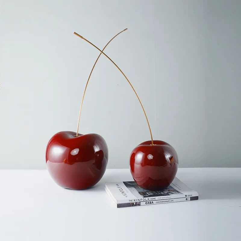 HT creative cherry ornament home living room decoration resin crafts entrance decoration ornament