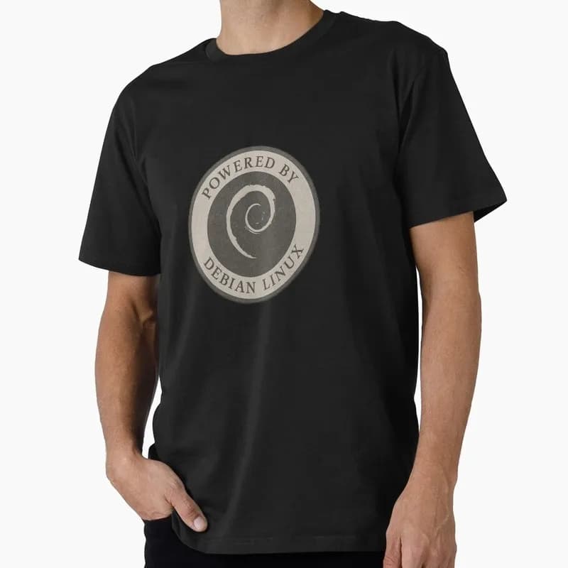 DEBIAN Linux Graphic Print T‑Shirts Funny Programmer IT Geek Tees Developer Streetwear Computer Nerd Humor Gift