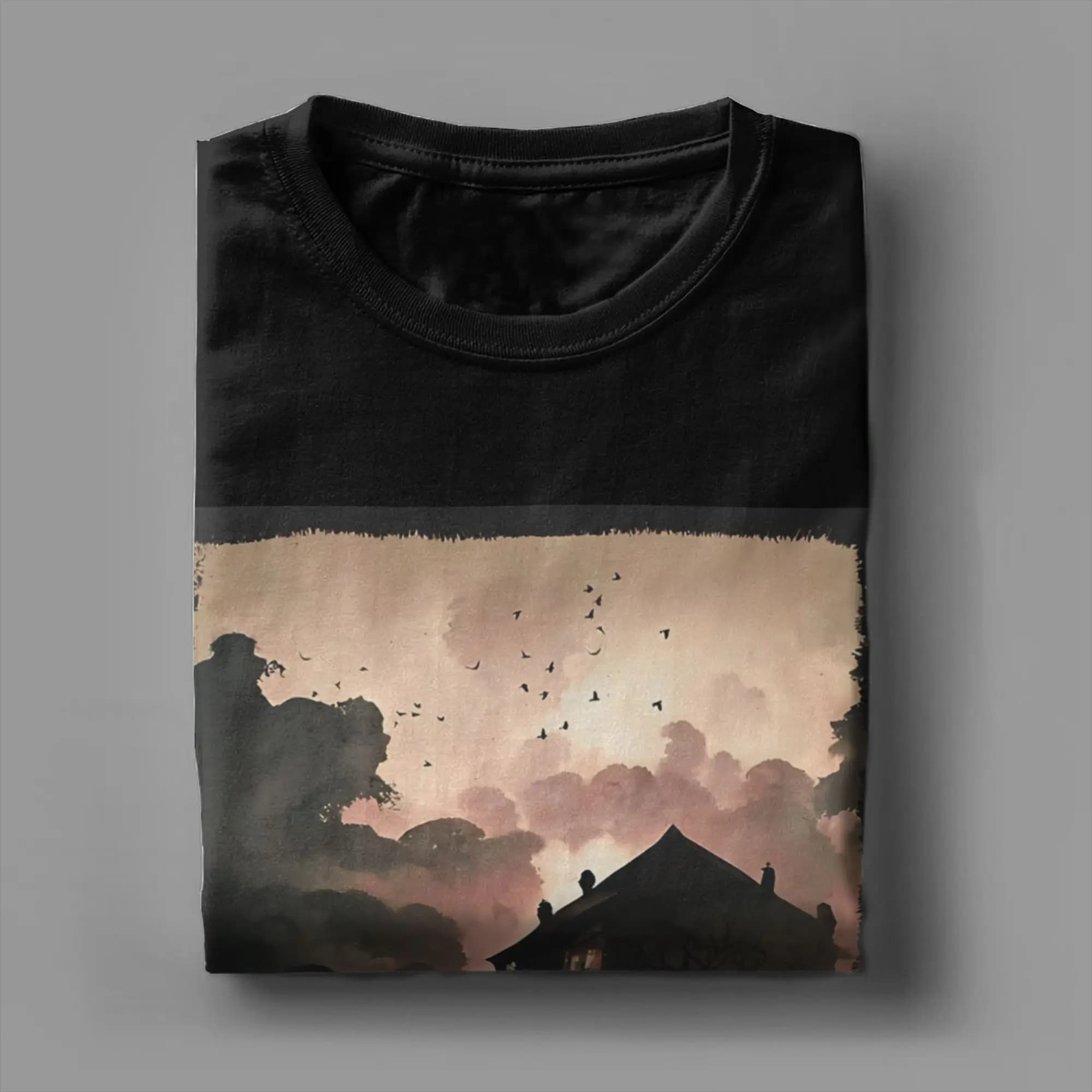 Wuthering Heights Pure Cotton T-Shirt For Men's Summer  Funny T-Shirts O Neck Hipster Tees Oversized Design Clothing
