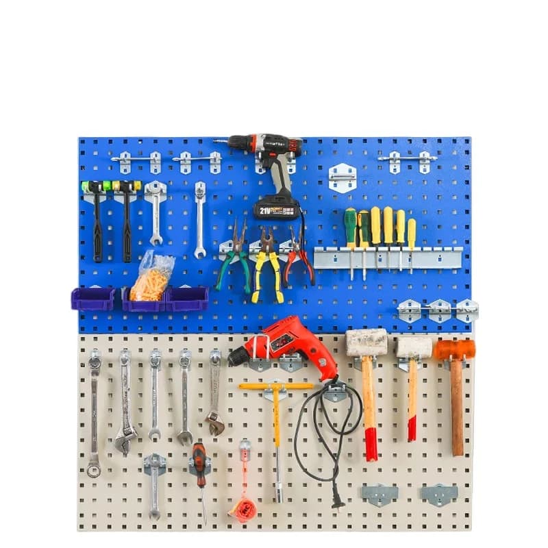 Factory hardware square hole hole plate rack, metal tool hanging plate auto repair wall hanging storage finishing hook hanger