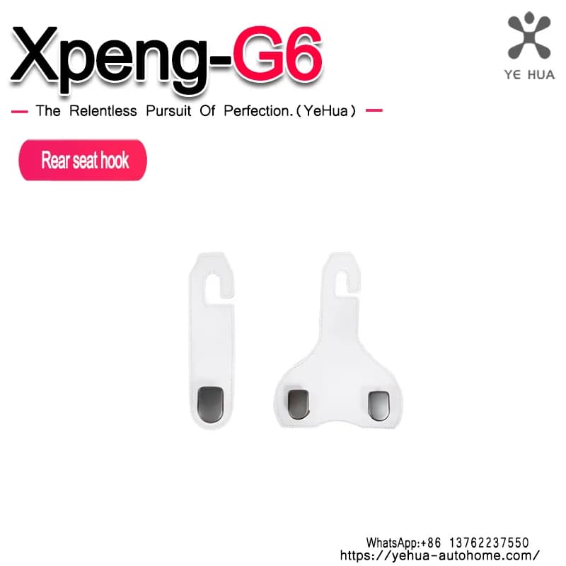 For Xpeng  G6 2023-2025 Car Styling Rear Seat Hooks Interior Decoration Storage Supplies Auto Modified Accessories