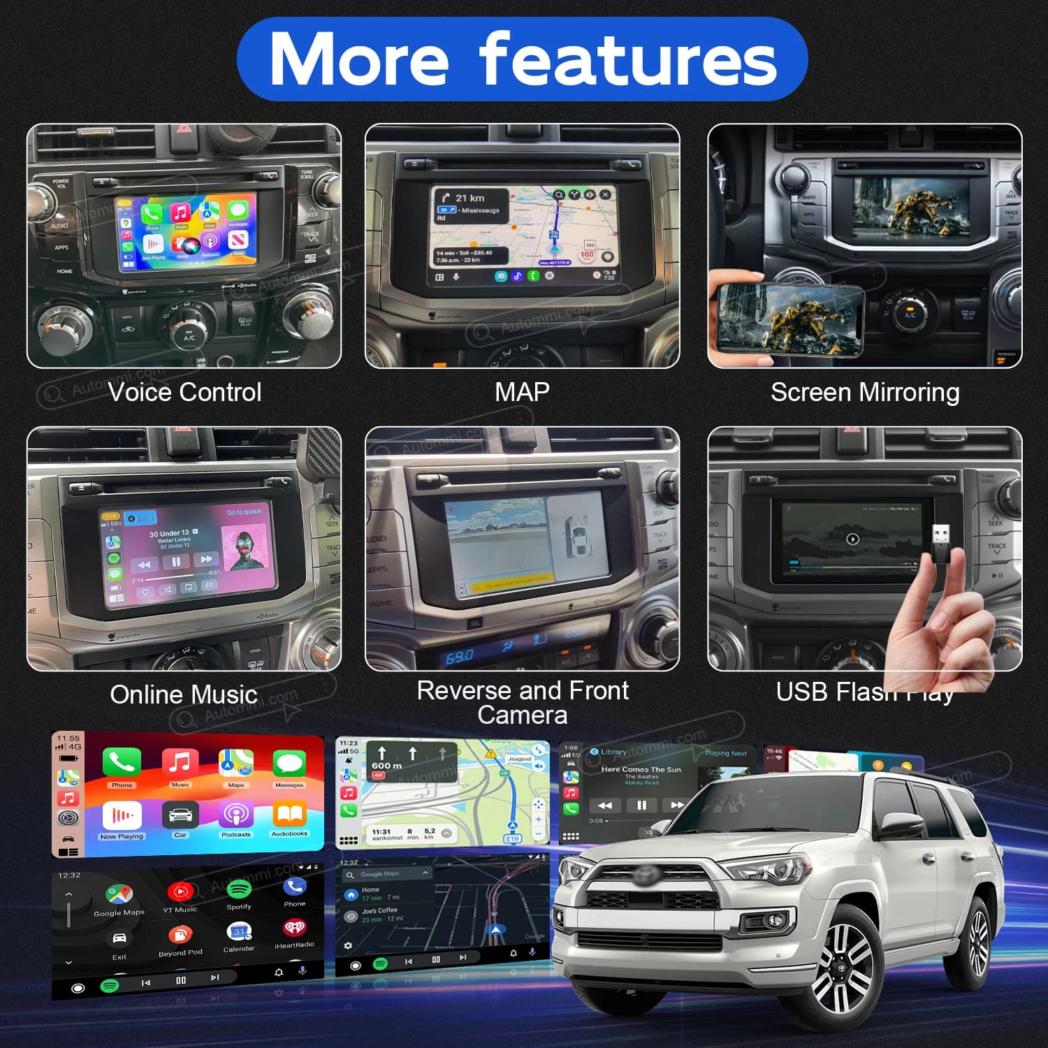 Wireless CarPlay Android Auto Decoder Module Interface Kit 4Runner/Avalon/FORTUNER/Tundra/Land Cruiser/Prius