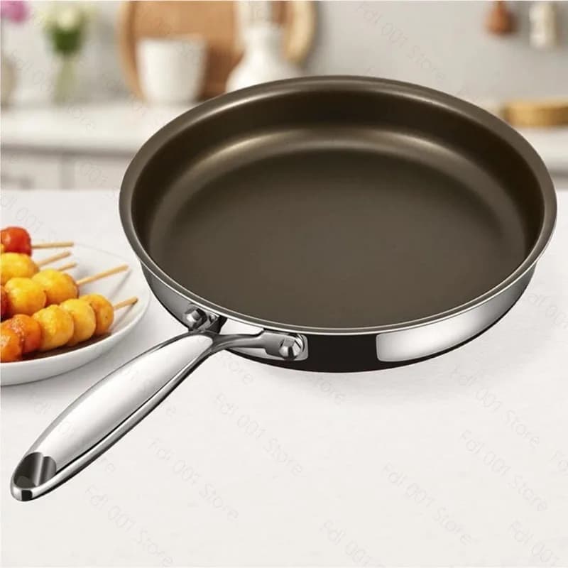Titanium 316 Stainless Steel Pan Household Non-stick Pancake Induction Cooker Special Steak Omelette Pan