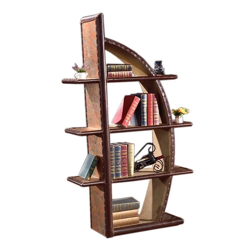Industrial style file rack, American retro shelf, multi-layer magazine rack