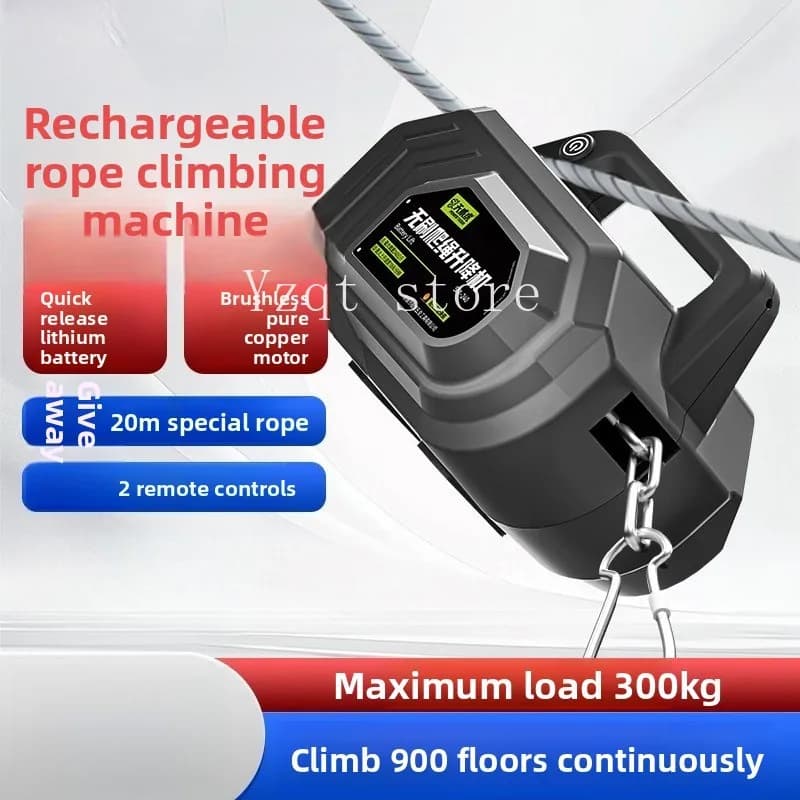 Automatic Rope Climbing Machine Electric Elevator Rechargeable Portable Wireless Remote Control Small Air Conditioner Crane