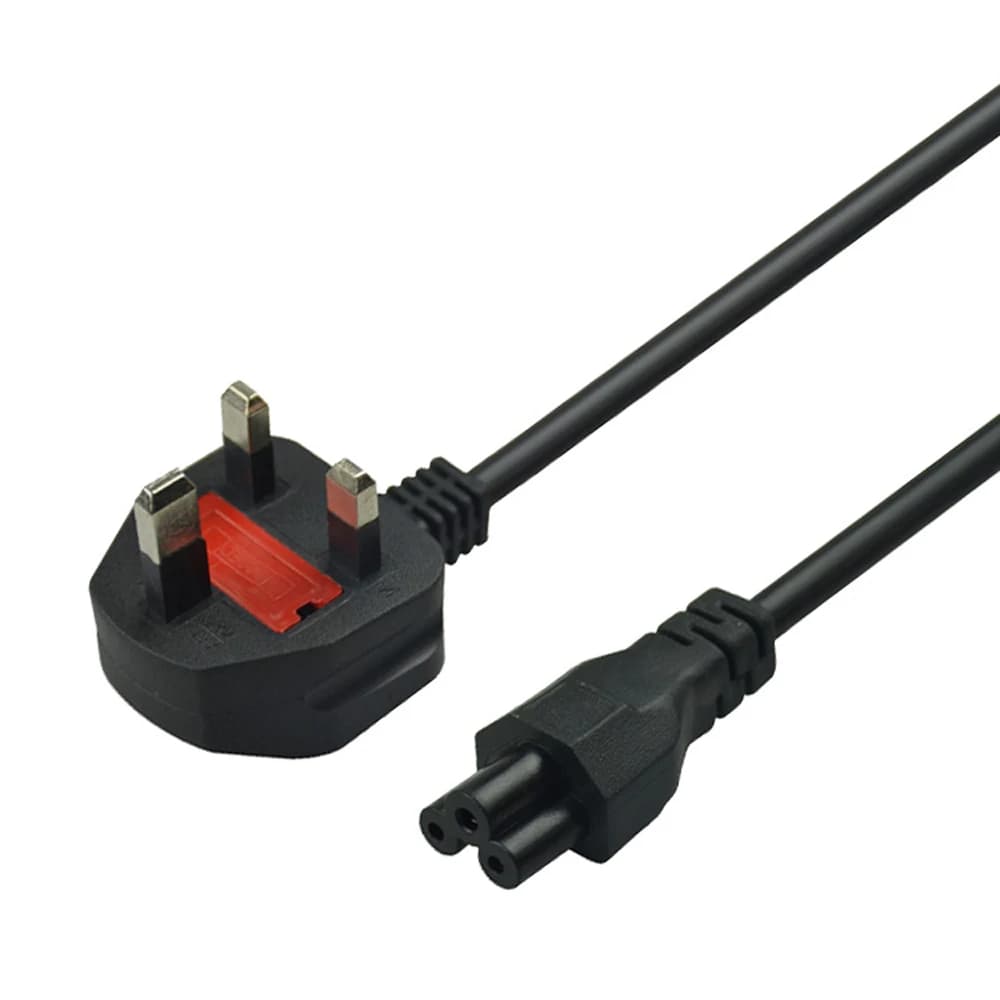 2pcs  1.5m Metre Computer Low Voltage Power Cable 3 Pin UK Plug Power Cord IEC C13