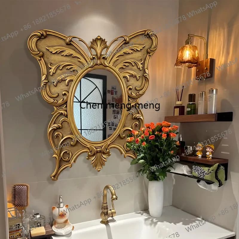 X  Bathroom, bedroom light luxury makeup, living room entrance decorative mirror