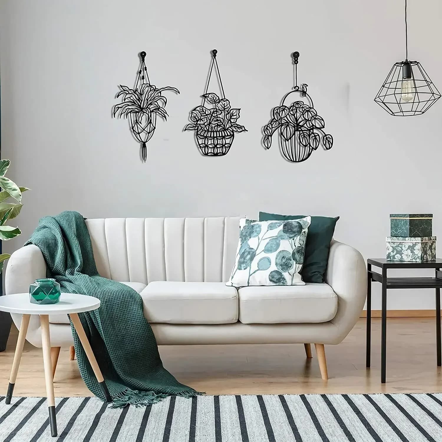 3 Pcs Metal Flowers Wall Decor Metal Wall Flowers Sculpture for Patio Balcony Hanging Art Wall Sticker