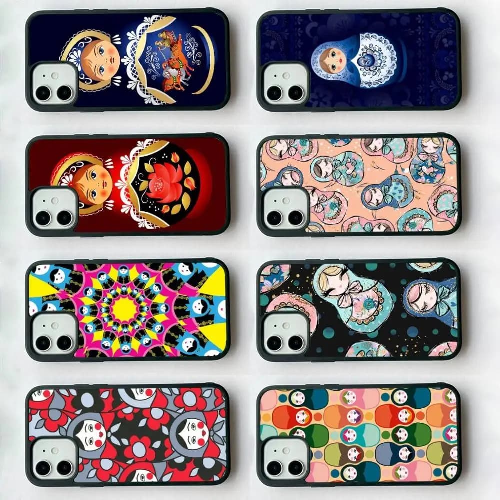 Russian Dolls Matryoshka Cute For IPhone 17 16 15 14 13 12 11 Pro Max Plus Mini PC+TPU Back Phone Cover