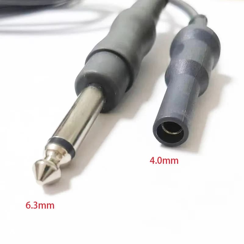 Universal High Temperature Sterilizable Monopolar Laparoscopic Electrosurgical Hook Cable 6.3mm